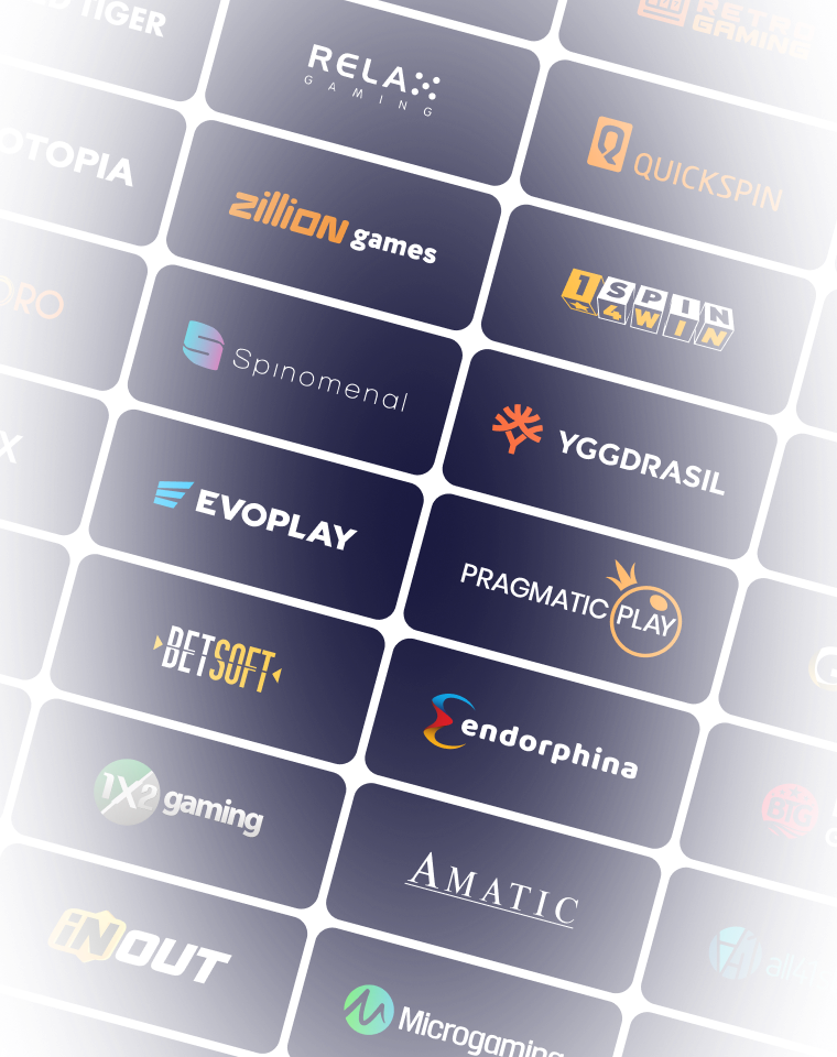 Dostawcy gier - Pragmatic Play, Yggdrasil, Evoplay, Betsoft